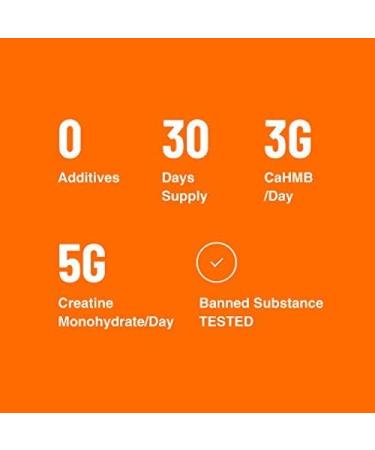 Blonyx HMB + Creatine Supplement - 3g Daily HMB for Enhanced Strength Power & Recovery Ideal for High-Intensity Athletes 30-Day Supply - Buy Online on SooperMarket.com