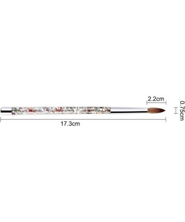 Fivetwofive 2Pc Rose Gold Kolinsky Sable Acrylic Nail Brush with Liquid Flow Glitter Nail Art Brush for Nail Art Tool 10 - Buy Online on SooperMarket.com