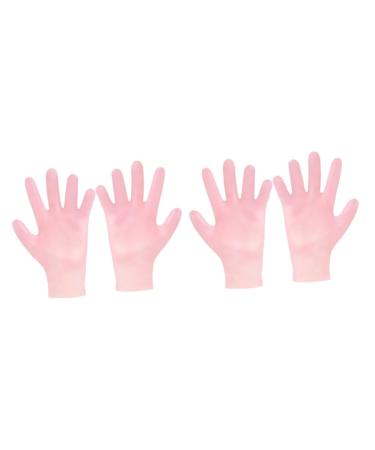 Healeved 2 Pairs Whitening Moisturizing Gloves Cotton Gloves White Gloves Men Moisturizing Gloves for Women Exfoliating Hand Gloves Cracked Hands Gloves Waterproof Gloves Soft Pink Sebs