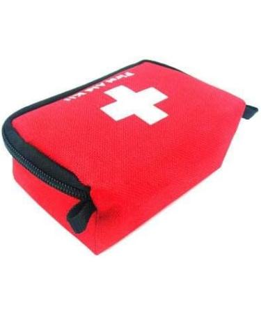 Jipemtra Red First Aid Bag - Compact & Portable Emergency Rescue Pouch for Home, Car, Office & Outdoor Activities - Buy Online on SooperMarket.com