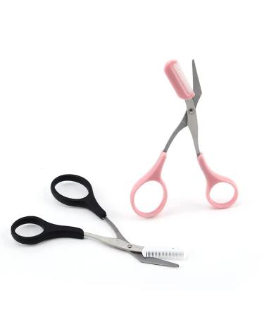tijeras de cejas para mujer (negro)