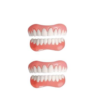 Dentures cosmetic veneers lightening temporary prosthesis teeth below false teeth silicone toothproats for men and women 2PCs