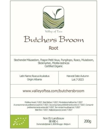 Organic Butchers Broom Root - Premium Quality Ruscus Aculeatus 200g - Buy Online on SooperMarket.com