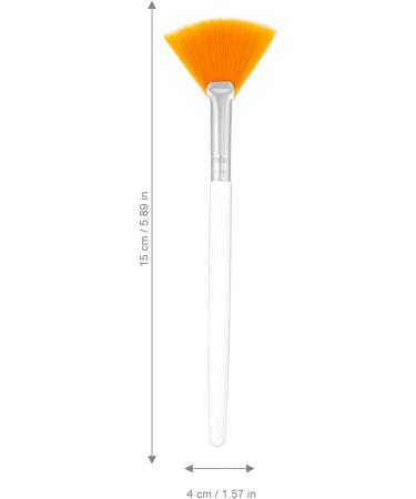 KALLORY 6pcs Beauty Mask Brush Tools Fan Highlighter Face Makeup Brushes Skin Treatment Brush Clay Care Yellow - Buy Online on SooperMarket.com