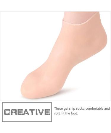 Minkissy 3 Pairs Gel Socks Gel Boat Socks Gel Care Socks Moisturizing Cushion Socks High Heel Socks Cracked Anti-crack Socks Moisturizing Heel Heels Sebs Women's Socks Elastic Man 16.5x8.5cm - Buy Online on SooperMarket.com