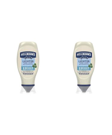 Hellmann's Lighter than Light 100% recycled plastic bottle Mayonnaise light mayo for sandwiches wraps and salads 430 ml (Pack of 2)