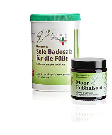 CristinenMoor Set Moor Foot Balm 110 ml & Organic Brine Bath Salt for the Feet 1000 g