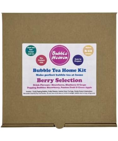 Fruity Berry Selection Boba Bubble Tea Make at Home Kit 6-12 Extra Large Drinks - Buy Online on SooperMarket.com