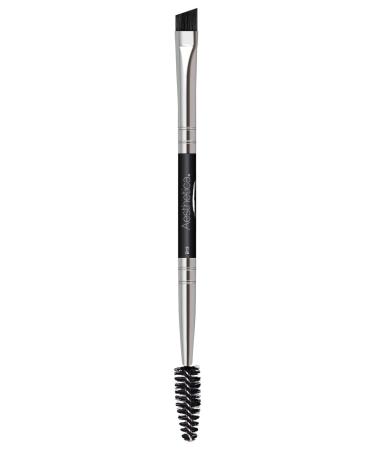 Aesthetica Pro Series Double Ended Eyebrow Brush & Spoolie - Angled Brow Brush for Precision Application & Blending of Eye Brow Powders, Waxes & Gels - Vegan & Cruelty Free