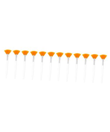 Baluue 12 Pcs Beauty Mask Brush Makeup Brushes Mask Applicator Brushes for Facials Fan Artificial Fiber 15x4cmx2pcs Yellowx2pcs