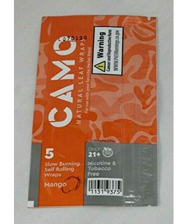 6 Packs CAMO Natural Leaf Wraps Mango 30 Sheets Herbal Chamomile Mate - Buy Online on SooperMarket.com