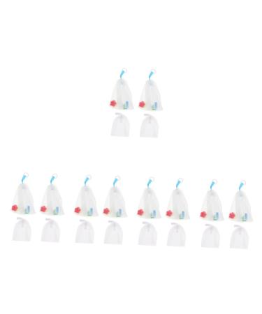 Healeved 20 Pcs Foaming Net Loofah Soap Facial Foaming Nets Face Cleaning Nets or