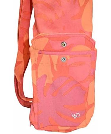Open Road Goods Organic Yoga Mat Bag | Eco-Friendly Carrier for Extra Wide Mats | Adjustable Carry Strap, Pockets | GOTS Certified 100% Cotton Canvas | Men & Women | Pink Floral - Buy Online on SooperMarket.com
