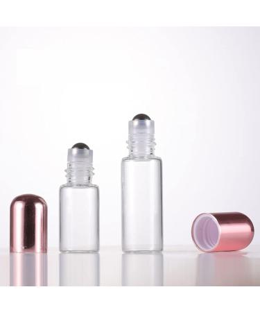JIHUOO 10pcs Empty Roll on Bottles - Refillable Glass Essential Oil Roller Bottles 3ml for Travel & DIY - Buy Online on SooperMarket.com