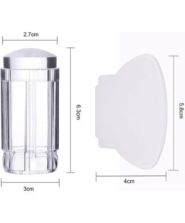 UUYYEO Transparent Silicone Nail Art Stamping Plates 2 Sets with Scraper | Nail Stamp & Manicure Decoration Tool - Buy Online on SooperMarket.com