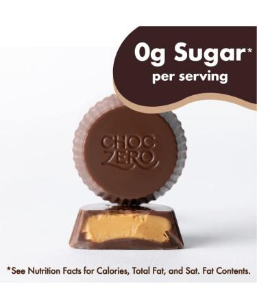 ChocZero Sugar Free Dark Chocolate Peanut Butter Cups - Keto Friendly 2 Pack (2 Bags) - Buy Online on SooperMarket.com