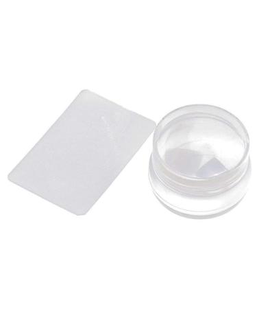 Clear Jelly Nail Art Stamper & Scraper - Transparent Silicone Stamping Tool Set for Perfect Manicure - Buy Online on SooperMarket.com