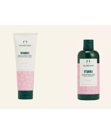 The Body Shop Vitamin E Hydrating Toner 250ml Gentle Wash 125ml Set moisturising