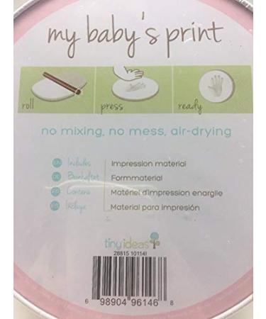 Tiny Ideas Easy Handprint Tin - Pink Babyprint Keepsake - Buy Online on SooperMarket.com