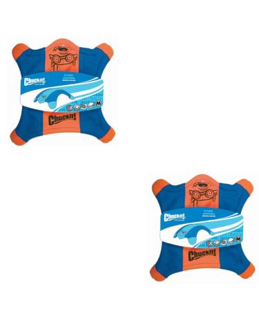 Chuckit!Flying Squirrel M |Double pack |2 x 1 piece |Apportal toys for dogs with a diameter of 35 cm |Particularly light and robust |Also swims on water