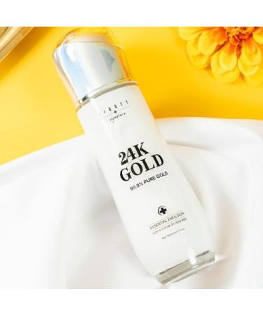 Buy Signature 24K Gold Essential Skin Care Set | Toner Emulsion & Cream | Luxury Anti-Aging Skincare for Glow & Hydration - International Shipping Available - Buy Online on SooperMarket.com
