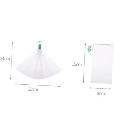BELLIFFY 6pcs Bubble Net Bath Defoliator Towel Mesh Soap Saver Foaming and Drying Soap Net Bar Soap Pe White - Buy Online on SooperMarket.com