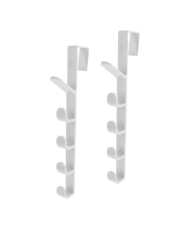 ABOOFAN 2pcs Transparent Hook Over The Door Towel Rack Over The Door Storage Household Coat Hook Coat Rack