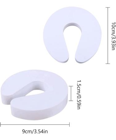 Child Safety Door Stoppers - 6 Pcs Anti-Slam Foam Guards for Kids | Door Finger Guards for Children - White - Buy Online on SooperMarket.com