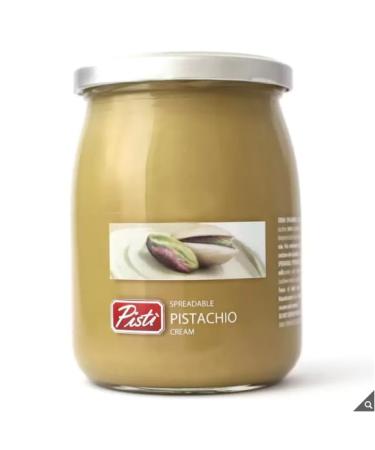 Pisti Sicilian Pistachio Cream Spread- Rich in Fibre - Ideal for Recipes - Grown in Italy - 600g