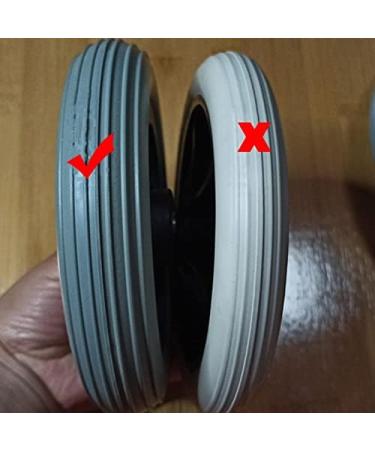 Wheelchair Front Wheel Replacement Front Wheels for Wheelchairs Disabled Solid Tire Wheels 8Mm Bearings 2Pcs/6In/15Cm(8in/20cm) - Buy Online on SooperMarket.com
