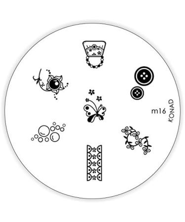 Konad stencil stamping stamping stencil M16