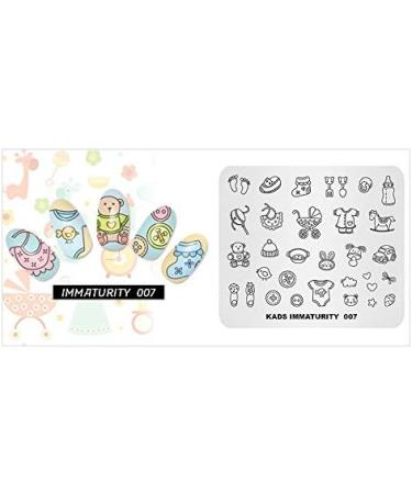 Alexnailart IM007 Nail Stamping Plate - Baby Toy Feeding Bottle Design for DIY Nail Art - Buy Online on SooperMarket.com