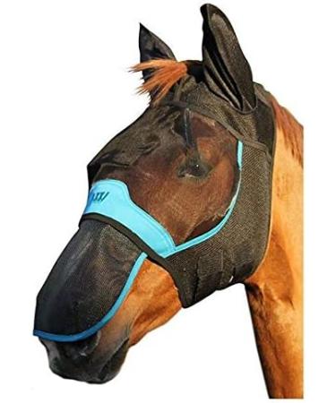 Woof Wear Fly Mask Without Ears - Black Turquoise - Buy Online on SooperMarket.com