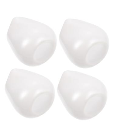 Zerodeko Espresso Frothing Pitcher Ceramic Milk Creamer Dispenser 4pcs Ceramic Milk Cup White Simple Creamer Ceramics Coffee Creamer Pitcher Italian Espresso Cups 4.5X4X5CM White