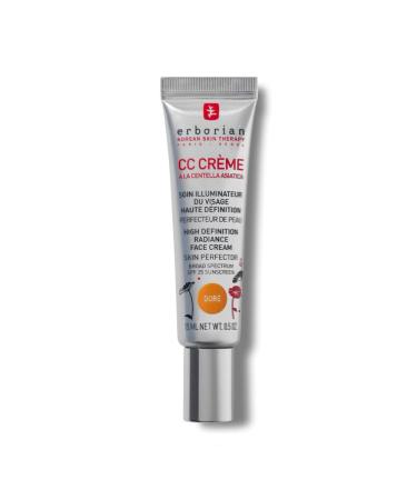 Erborian CC Cream with Centella Asiatica Lightweight Skin Perfector Tinted Moisturiser and Brightening Face Cream - Korean Skincare Cream Fair Shade SPF 25 - CC Cream - Dor 15 ml Golden 15 ml (Pack of 1)