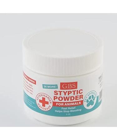 G.B.S GBS Styptic Powder for Animals 5 oz Dogs, Cats & Birds Cutting Nails - Stop Bleeding Styptic Clotting Blood Powder  Easy to Apply 3X More Christmas Day Gift Father's Day