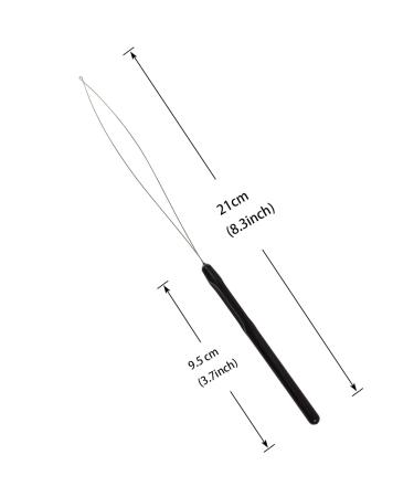 10 Pcs Hair Extension Loop Needle Threader Pulling Hook & Bead Device Tool Set (Black) - Buy Online on SooperMarket.com