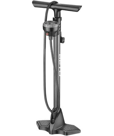 Beto Bike Pump Portable - Bicycle Floor Pump with Industrial Top-Mounted Gauge & Air Bleed Button, Steel Tube 160 Psi Max Presta Schrader Dunlop Valve