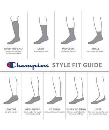Champion Women's Graduated Compression Socks 3-Pack - Crew & Mid-Crew, White (Size 5-9) - Buy Online on SooperMarket.com