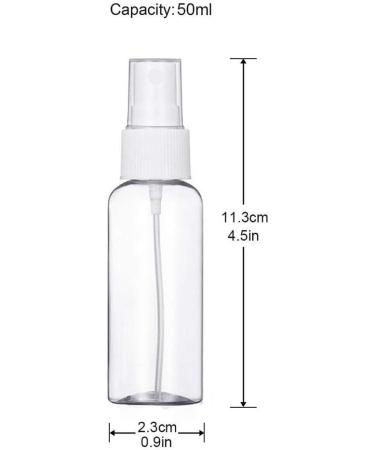 Refillable Portable Spray Bottle - 6 x 50ml Plastic Atomizer for Air Travel & Outdoor Sports - Buy Online on SooperMarket.com