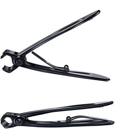 BYCUFF Nail Clipper Set Thick Toenail & Fingernail Cutter with Wide Jaw Opening Stainless Steel Nail File Ingrown Manicure Pedicure Kit for Men & Women Black - Buy Online on SooperMarket.com