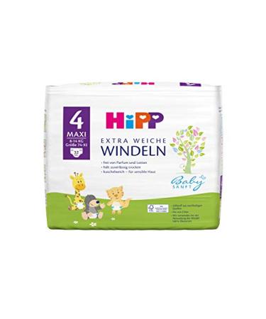 Hipp Babysanft diapers Maxi 4 Carry (8-14kg size 74-92) 6x32 pcs. 32 pieces (pack of 6)