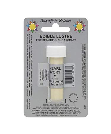 Sugarflair PEARL IVORY Edible Lustre Dust Powder - Cake decorating shimmer