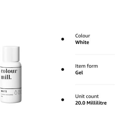 COLOUR MILL Oil Based Food Colouring 20ml - White | High-Quality Edible Colorant - Buy Online on SooperMarket.com