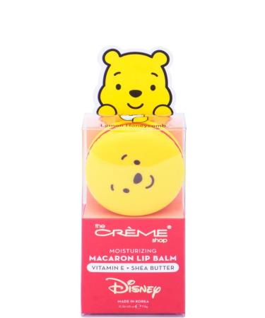 The Cr me Shop x Disney Macaron Lip Balm Winnie The Pooh Lemon Honeycomb Cr me Korean Scented Pocket Portable Vitamin E Shea Butter (Winnie The Pooh (Lemon Honeycomb))