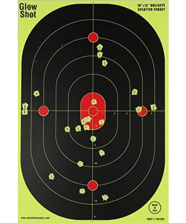 50 Pack 12x18-Inch Bullseye Glowshot Splatter Targets - High Visibility Shooting Targets - Buy Online on SooperMarket.com
