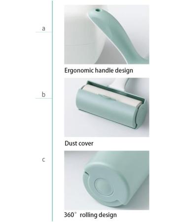 Pet Hair Extra Sticky Lint Roller - 300 Sheets 5 Refills | Fur Removal Tool for Furniture & Clothes (Green - Buy Online on SooperMarket.com
