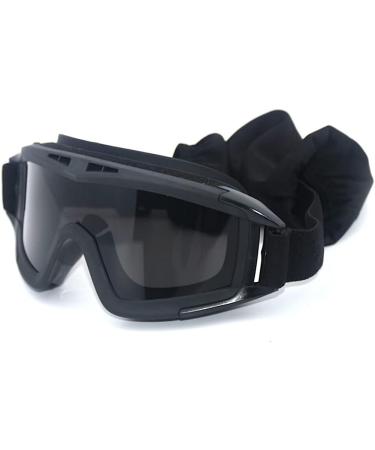 HARGLESMAN Airsoft Goggles Tactical Safety Glasses | Anti-Fog Interchangeable Lenses for Hunting, Cycling, Paintball - Black - Buy Online on SooperMarket.com