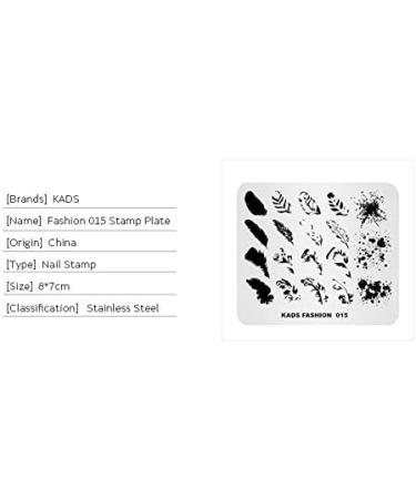 Alexnailart Nail Art Stamping Plate FA015 - Feathers Fashion Design Template - Buy Online on SooperMarket.com