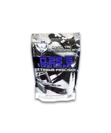 MetalTac Airsoft BBS .25g Perfect Grade 6mm BB Pellets (Bag of 4000 Rounds)
